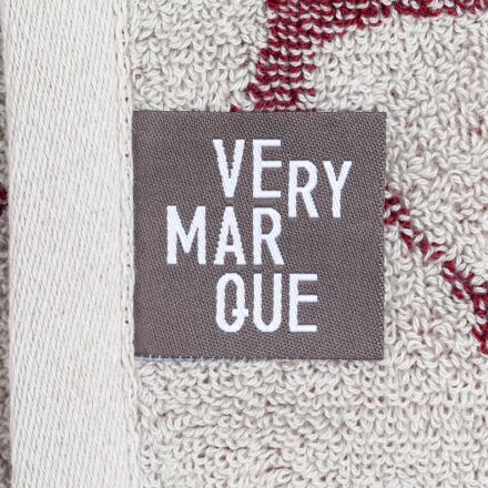 Полотенце Giraffe, малое, бежевое с бордовым Полотенце Giraffe, малое, бежевое с бордовым