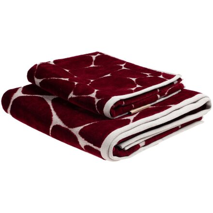 Полотенце Giraffe, малое, бежевое с бордовым Полотенце Giraffe, малое, бежевое с бордовым