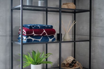 Полотенце Giraffe, малое, бежевое с бордовым Полотенце Giraffe, малое, бежевое с бордовым