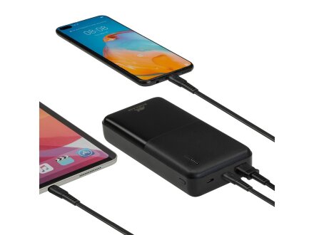 RIVACASE VA2571 (20000 мАч) QC/PD внешний аккумулятор, черный 12/24 RIVACASE VA2571 (20000 мАч) QC/PD внешний аккумулятор, черный 12/24