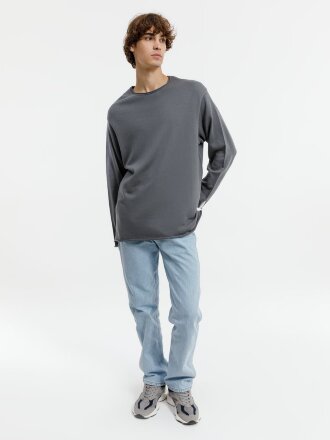 Лонгслив унисекс Siluetti Fuori, серый Лонгслив унисекс Siluetti Fuori, серый