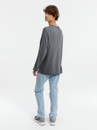 Лонгслив унисекс Siluetti Fuori, серый Лонгслив унисекс Siluetti Fuori, серый