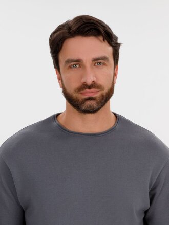 Лонгслив унисекс Siluetti Fuori, серый Лонгслив унисекс Siluetti Fuori, серый