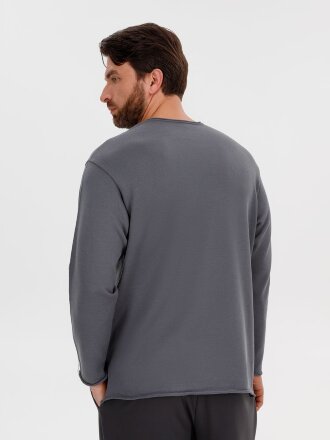 Лонгслив унисекс Siluetti Fuori, серый Лонгслив унисекс Siluetti Fuori, серый