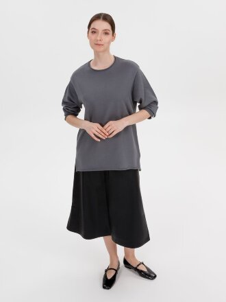 Лонгслив унисекс Siluetti Fuori, серый Лонгслив унисекс Siluetti Fuori, серый