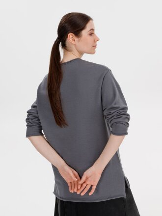 Лонгслив унисекс Siluetti Fuori, серый Лонгслив унисекс Siluetti Fuori, серый