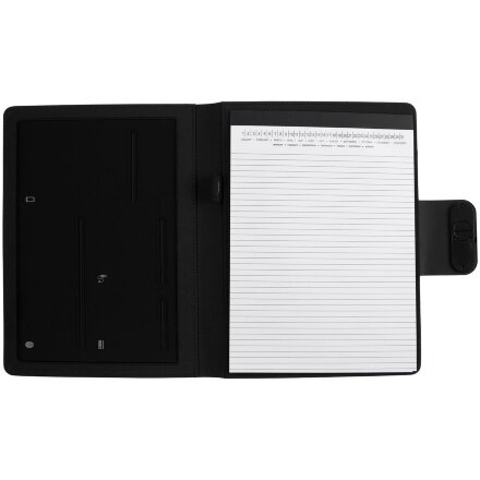 Папка с блокнотом Midstream, черная Папка с блокнотом Midstream, черная