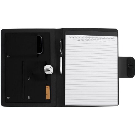 Папка с блокнотом Midstream, черная Папка с блокнотом Midstream, черная
