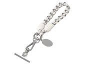 Брелок-браслет Bohemian c металлическим держателем для телефона, бело-черный Брелок-браслет Bohemian c металлическим держателем для телефона, бело-черный