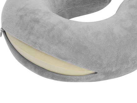 Подушка Basic из микрофибры с эффектом памяти U-shape, серый Подушка Basic из микрофибры с эффектом памяти U-shape, серый